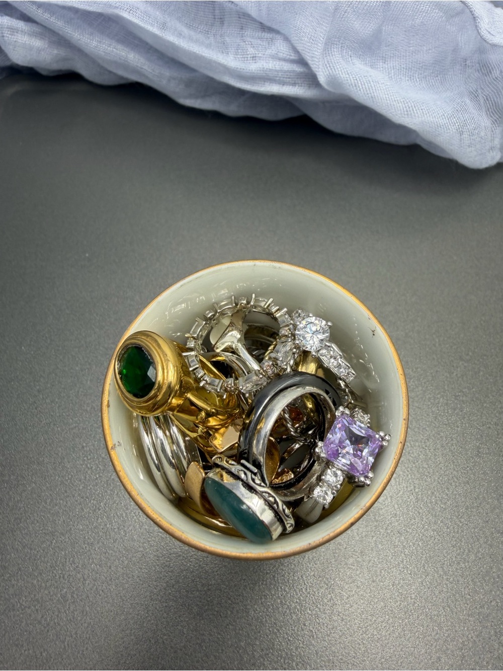 Twenty one Rings Size 7 all Different